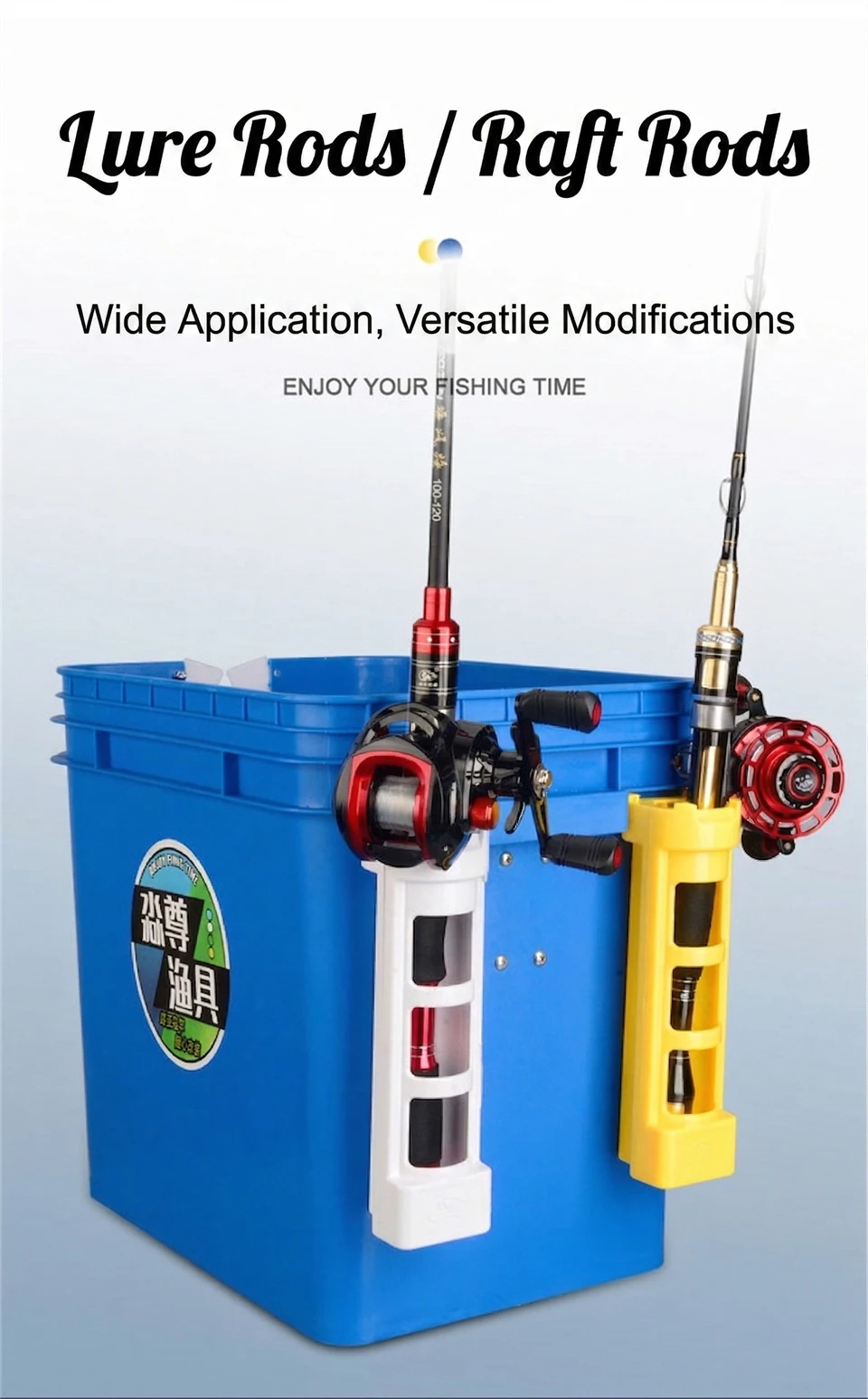 Angelrutenhalter für Tackle Box – tragbarer Rutenständer mit Befestigungsklemme für Bass-/Kajakangeln, Raft-/Karpfenangeln – Detail 3