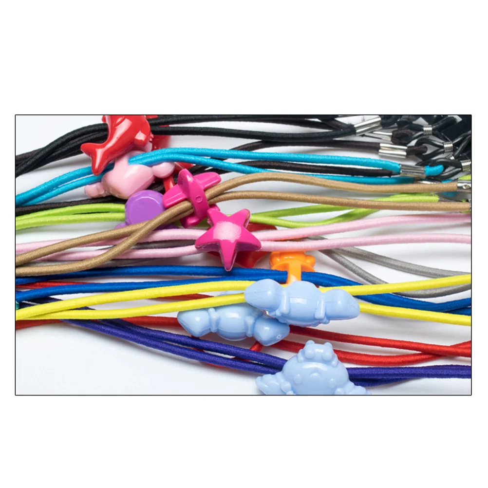 12 قطعة من حزام النظارات المضاد للانزلاق لحامل تثبيت النظارات المصنوع من النايلون المرن القابل للتعديل الملون مناسب لركوب الدراجات