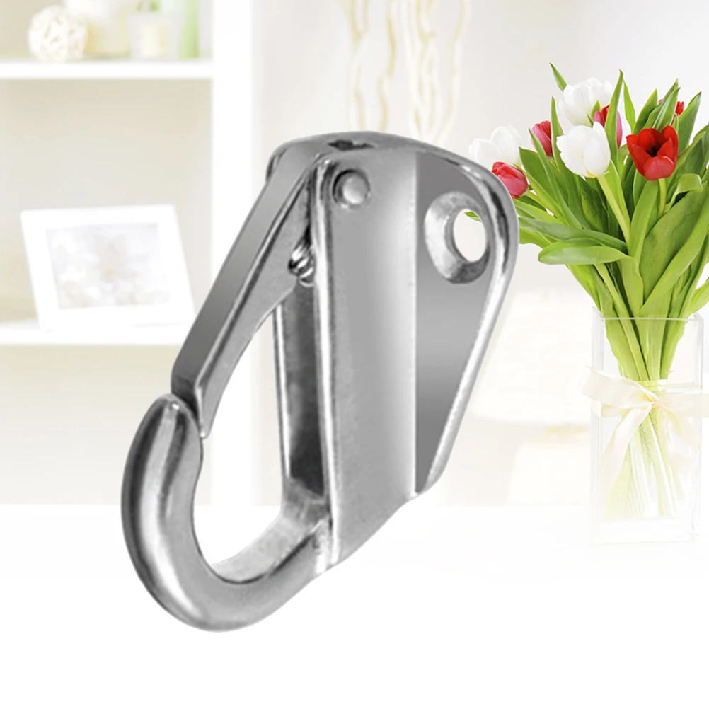 

Stainless Steel Boat Hooks Eyes Marine Accessories Spring Hooks for Mooring Buoy Vessel Carabiner Ropes Dock Points