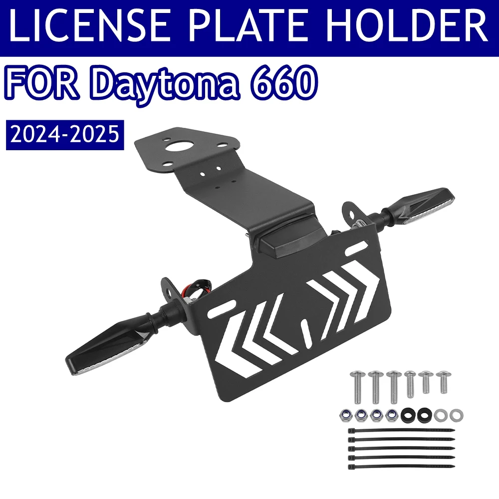 

Motorcycle Rear Tail Stock License Plate Holder For Daytona 660 Daytona660 2024 2025 Bracket Frame Fender Eliminator Tail Tidy