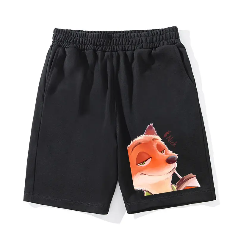 

2025 Disney Series Crazy Animal City Shorts Men's Summer Animation Two-dimensional Judy Nick Pants Versatile Five-point Pants