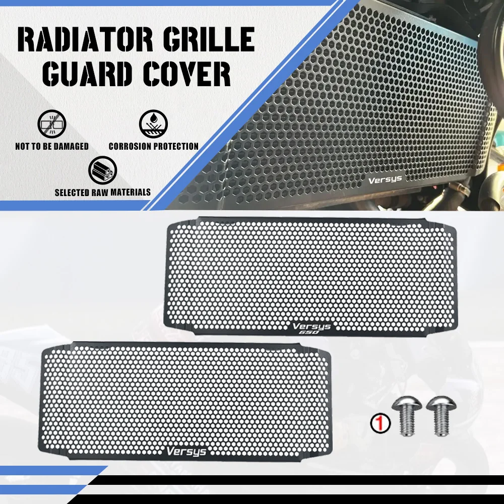 

2024 Motorcycle Accessory Radiator Guard Protector Grille Cover For Kawasaki Versys 650 Versys650 2015-2019 2020 2021 2022 2023