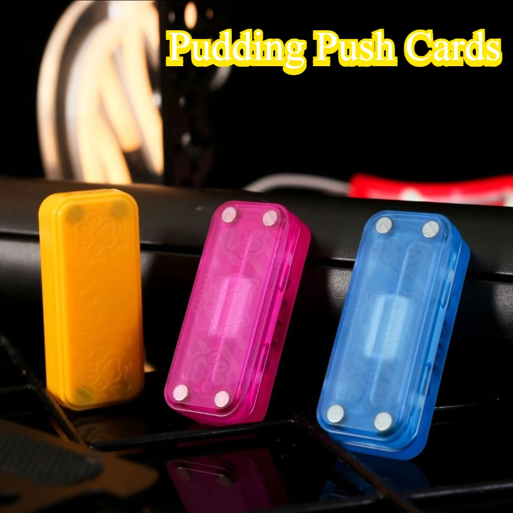 SJYEDC Pudding PMMA Mechanical Dingding Super Dense Direct Push Fingertip Card Pushing Decompression Toy