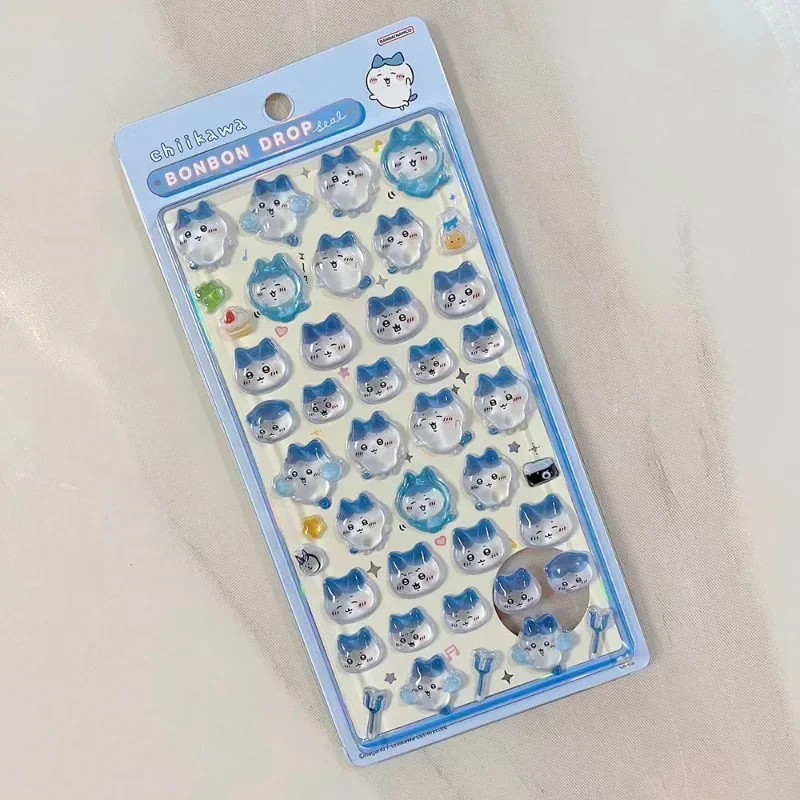 Chiikawa 3D Cute Relief PVC Crystal Waterproof Stickers DIY Scrapbook Laptop Cute Bonbon Drop Seal Children Gift ボンボン ドロップシール