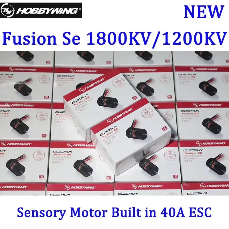 

Hobbywing QuicRun Fusion SE 1200KV / 1800KV Sensored Brushless Motor Built In 40A ESC 2 in 1 Waterproof For 1/10 1/8 RC
