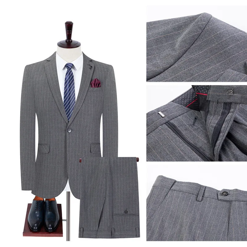 (165) Customized High-end Autumn and Winter New Professional Formal Slim Casual Groomsmen Suits