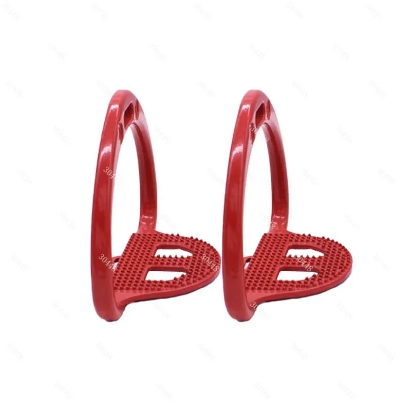 Stainless Steel English Stirrups Safety Horse Racing Irons Anti-slip Rubber Tread Equestrian Tack Riding Equipment