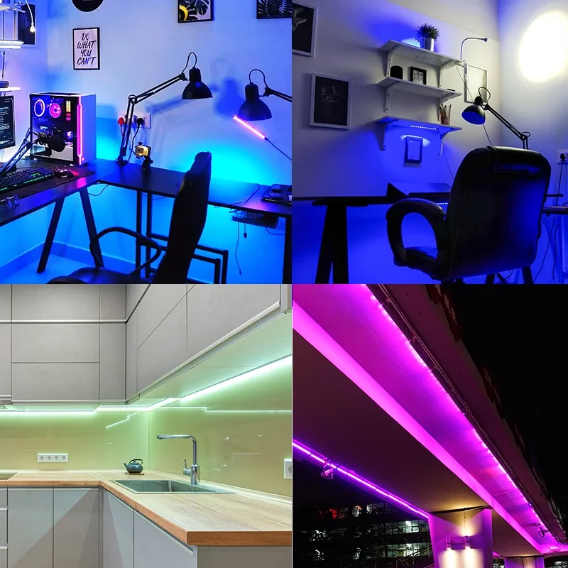 DC12V 24V SMD 5050 LED 스트립 120LED/m RGB 아이스 블루 레드 그린 블루 따뜻한 화이트 라이트 유연한 LED 테이프 리본 홈 인테리어 5m