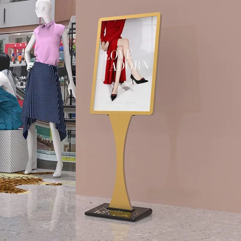 Shopping Arcade Vertical Floor Type Poster Menu Display Stand Mall Promotion Billboard Advertising Publicize Sign Stand
