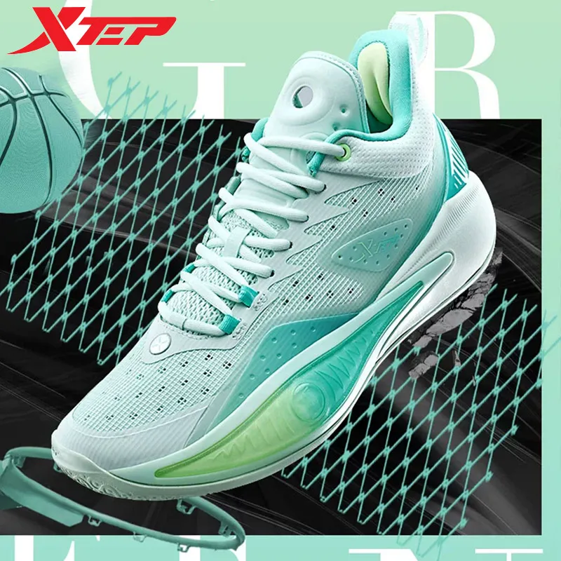 Xtep Fengmang 1.0 Basketball Shoes For Men 2024 Spring Professional Rebound Men\'s Sports Shoes Mid-Top  Sneakers 876119120013