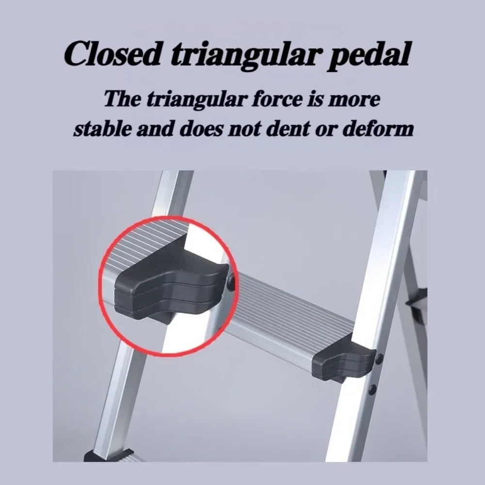 Aluminum Alloy Folding Ladders Thickened And Widened Portable Step Ladder Stable And Durable Multifunctional Construction Tools