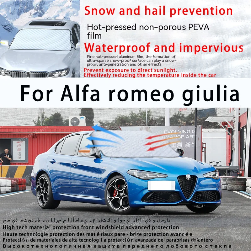 For Alfa romeo giulia the front windshield of a car is shielded from sunlight, snow, and hail  auto tools car accessories