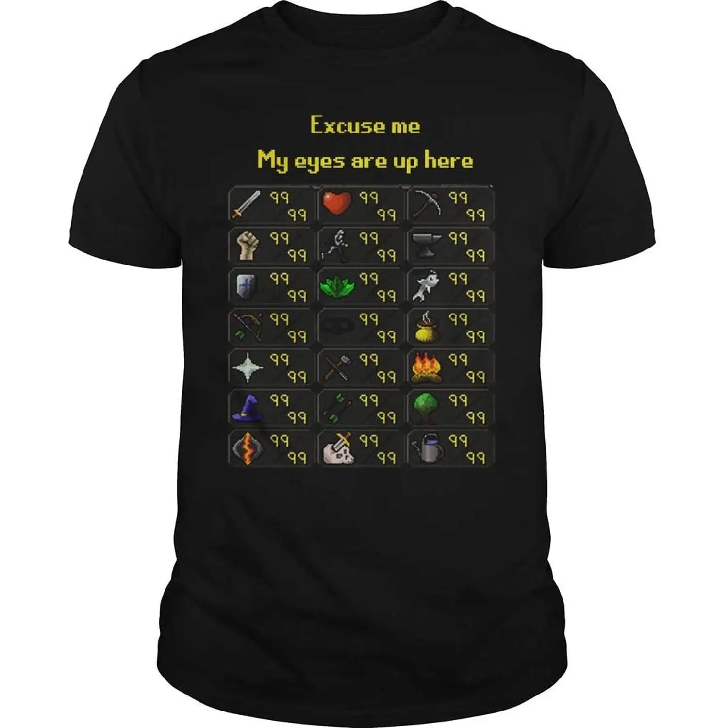 Runescape 99 All Ss Shirt Tanktop maglietta a maniche lunghe DMN t-Shirt per uomo, donna BlackPrinting vintage Luxury oversi