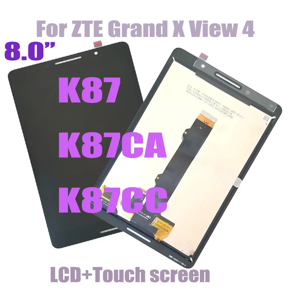 

Оригинальный новый 8 "для ZTE Grand X View 4 K87 K87CA K87CC ЖК-дисплей с цифровым преобразователем сенсорного экрана в сборе