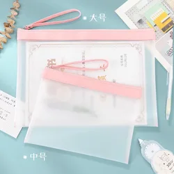 Zipper Storage Bags Document Bag Waterproof Zip Pouch File Folders A4 A5 A6 School Office Supplies Pencil Case Organizer