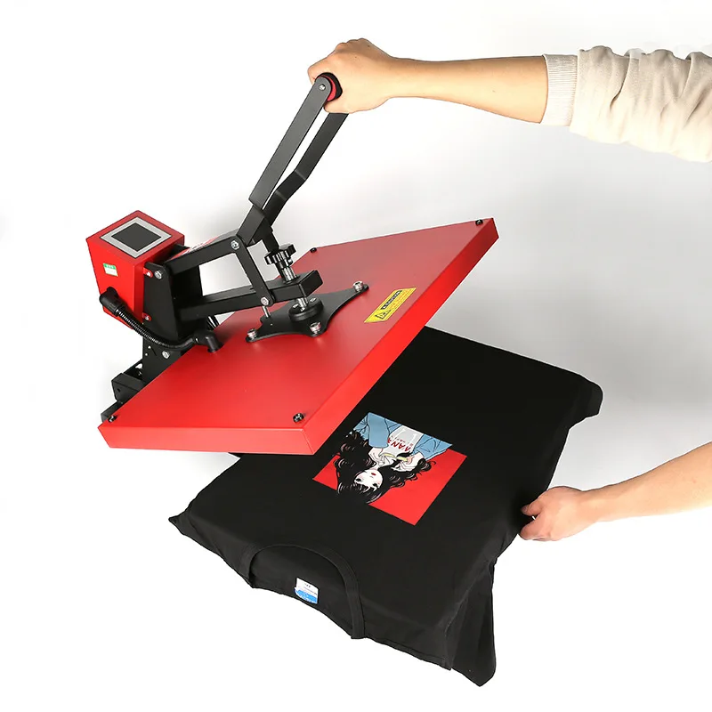 40*60 Pneumatic High Pressure Flatbed T-shirt Clothing Printing Logo Hot Stamping Large Format Heat Press Machine