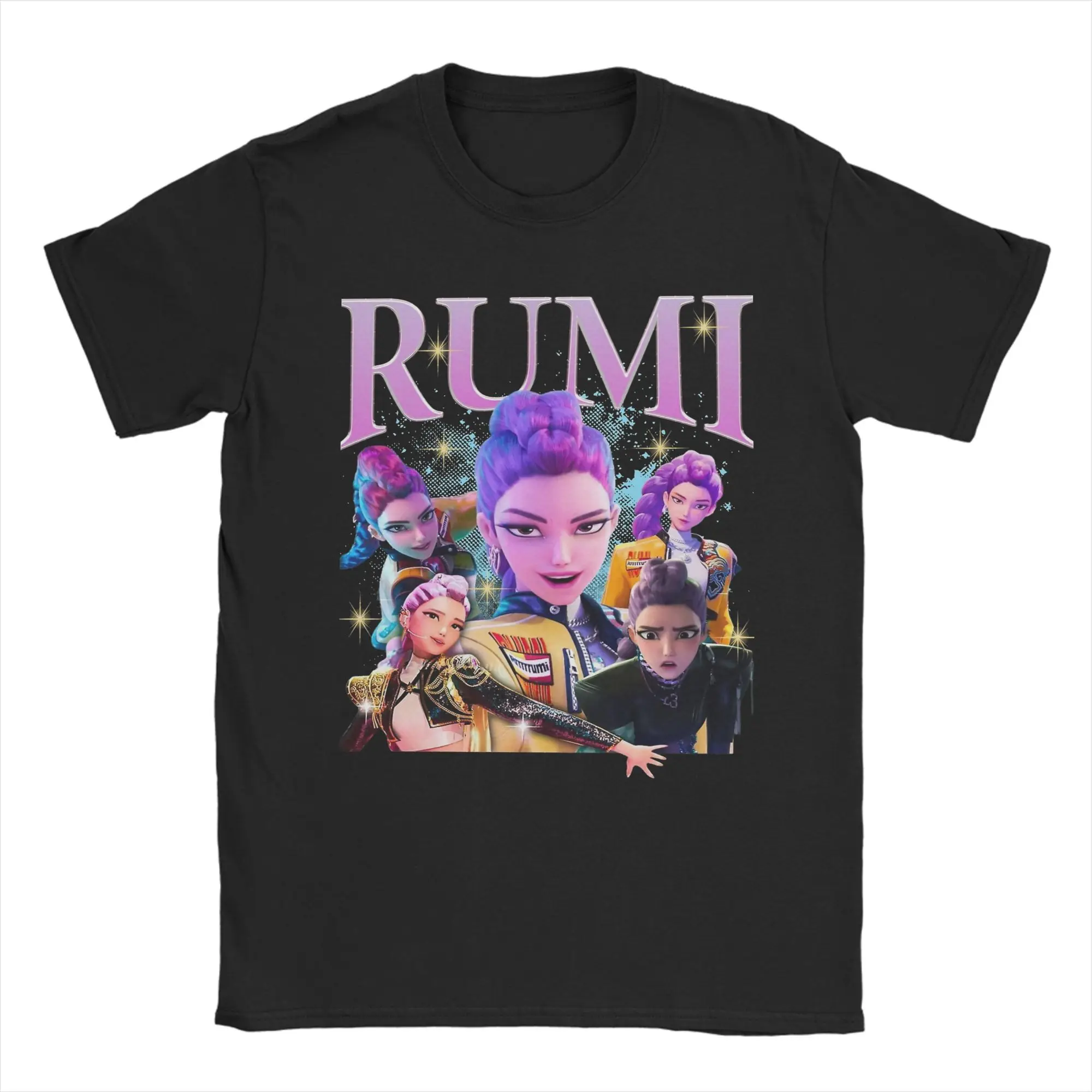 

Rumi K-pop Demon Hunters Huntrix 90s T-Shirt Women Novelty Tee Shirt Crew Neck Short Sleeve T Shirt Gift Idea Clothes