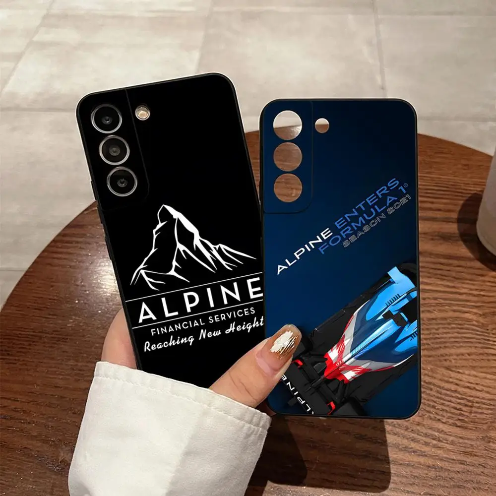 Cool A-Alpine Logo Phone Case For S23 Fe Samsung S24 Ultra S25 S22 S20 S21 Plus Galaxy A54 A34 A24 A53 A16 Back Cover