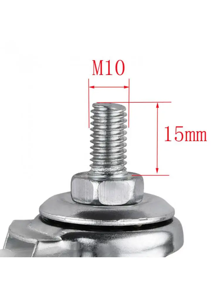 2 Inch M10 Screw With Brake Caster White PP Steering Wheel Rack Pulley Pet Cage (5 Packs)