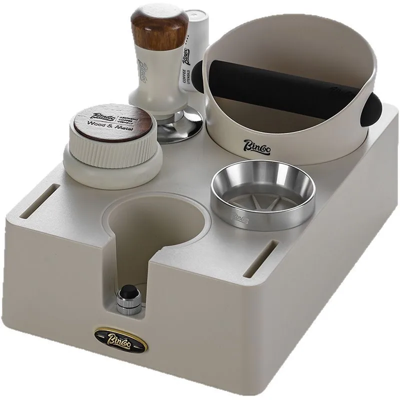 Powder hammer base Italian cloth powder dispenser set, tapping bucket, coffee utensil, coffee machine storage special