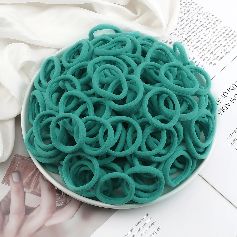 20-200 Teile/satz Gummi Haarband Haarbänder Haar Zubehör Elastische Dehnbare Haargummis Für Frau Mädchen Pferdeschwanz Halter Kopfbedeckungen – Detail 15