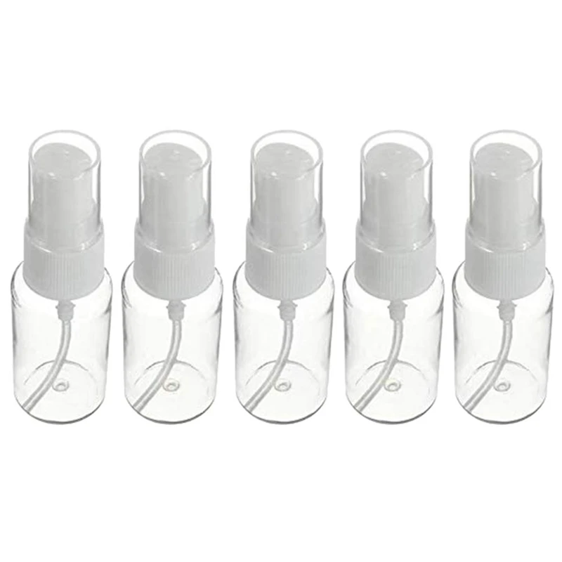 5Pcs Beauty Transparent Plastic Perfume Empty Spray Bottle Small Travel Bottle With Fine Spray Bottle 20Ml