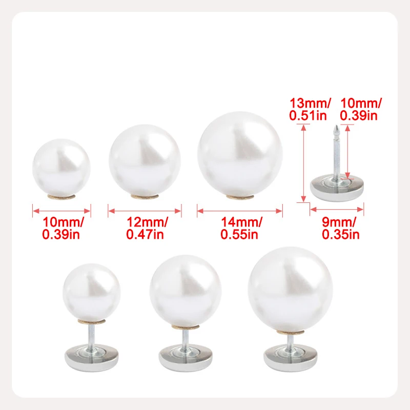 6Pcs Faux Pearl Safety Pins, Detachable No Sew Brooch Buttons, Reusable Anti-Gap Clip for Shirt Neckline Clothing Decor
