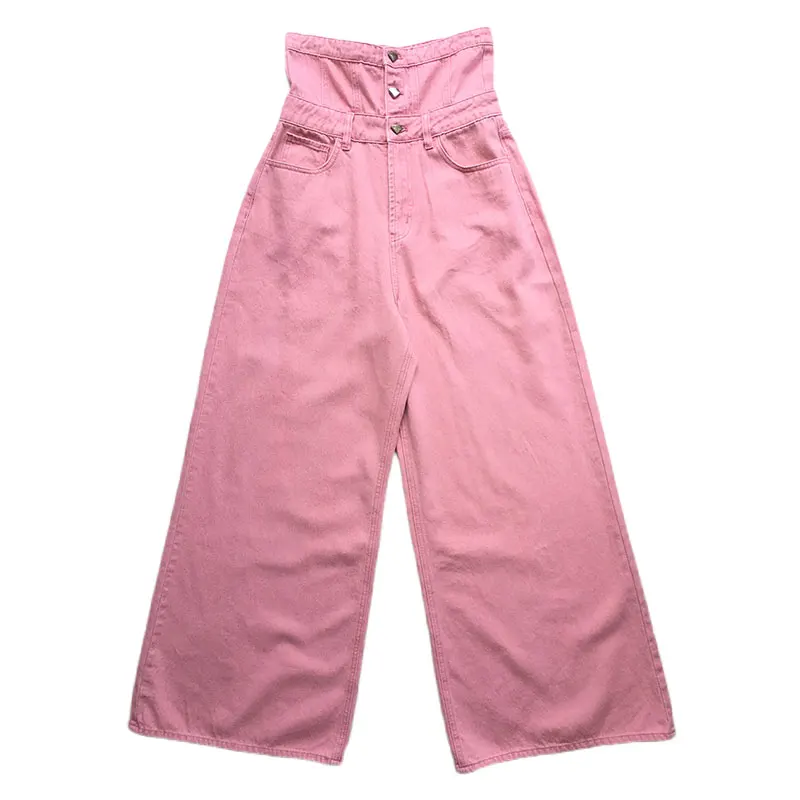 

Джинсы с высокой талией и широкими штанинами The God Particle Velinda Buy Hand Store, женские премиум-джинсы прямого кроя, весна 2023