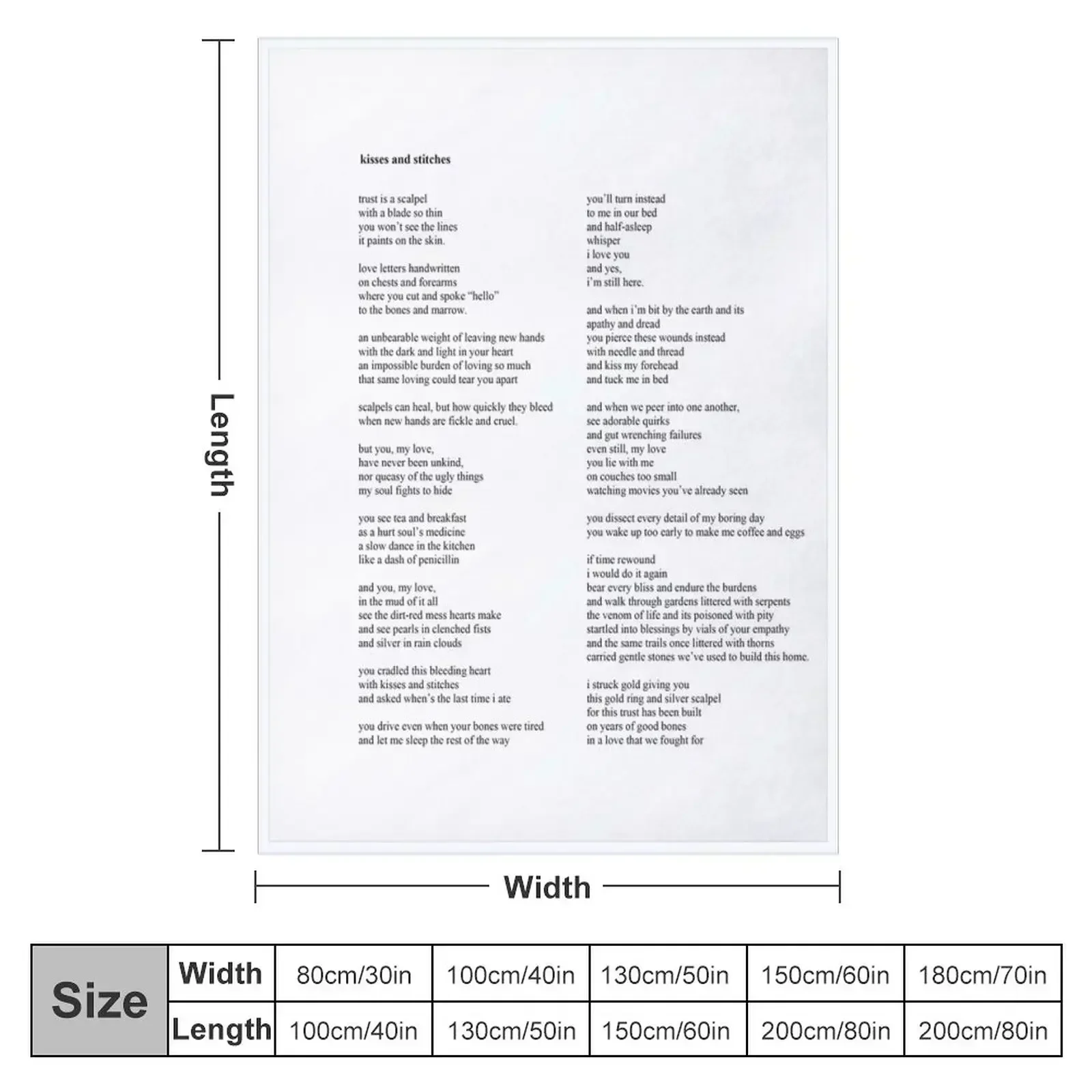 Beautiful Poetry for Wife's Anniversary Throw Blanket Cute Plaid Giant Sofa warm winter Plush Blankets