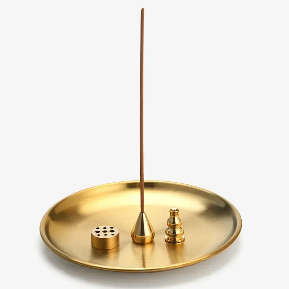 3 In 1 Round Incense Burner 9 Hole Incense Holder Incense Stick Plate Tray Palo Santo Holder Sage Holder For Mediation Yoga