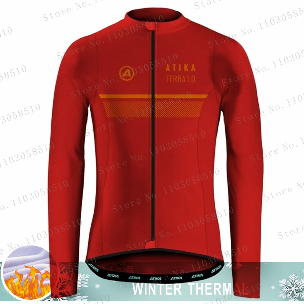 Top Winter Men Long Sleeve Cashmere Jacket Men MTB Cycling Clothing Fleece Roadbike Cycle Coat Ciclismo Hombre Chaqueta 2024 New