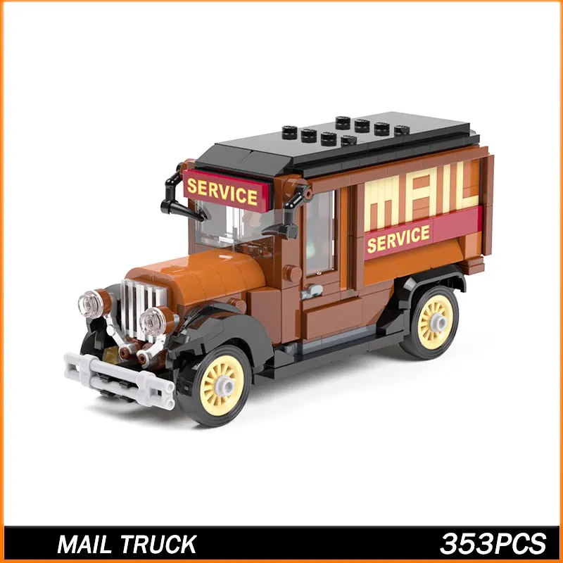 سلسلة MOC Super Car - شاحنة بريد بنية جديدة أفضل مجموعة ألعاب نموذج تعليم سطح المكتب هدايا أعياد الميلاد 353 قطعة
