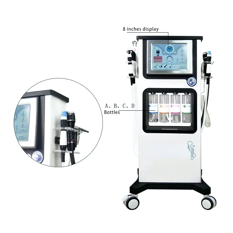 

Pro 7 in 1 Hydro Facial Dermabrasion Peel Skin Care Light Vacuum Face Cleaning Hydro Water Oxygen Jet Peel Machine