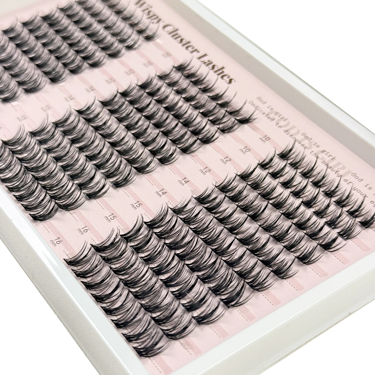 30 Reihen 240 Stück Wimpernbüschel, Volumen-Wimpernbüschel mit Spikes, Wimpernverlängerung, Wispy Spiky Einzelwimpern, DIY-Wimpernverlängerung – Detail 3