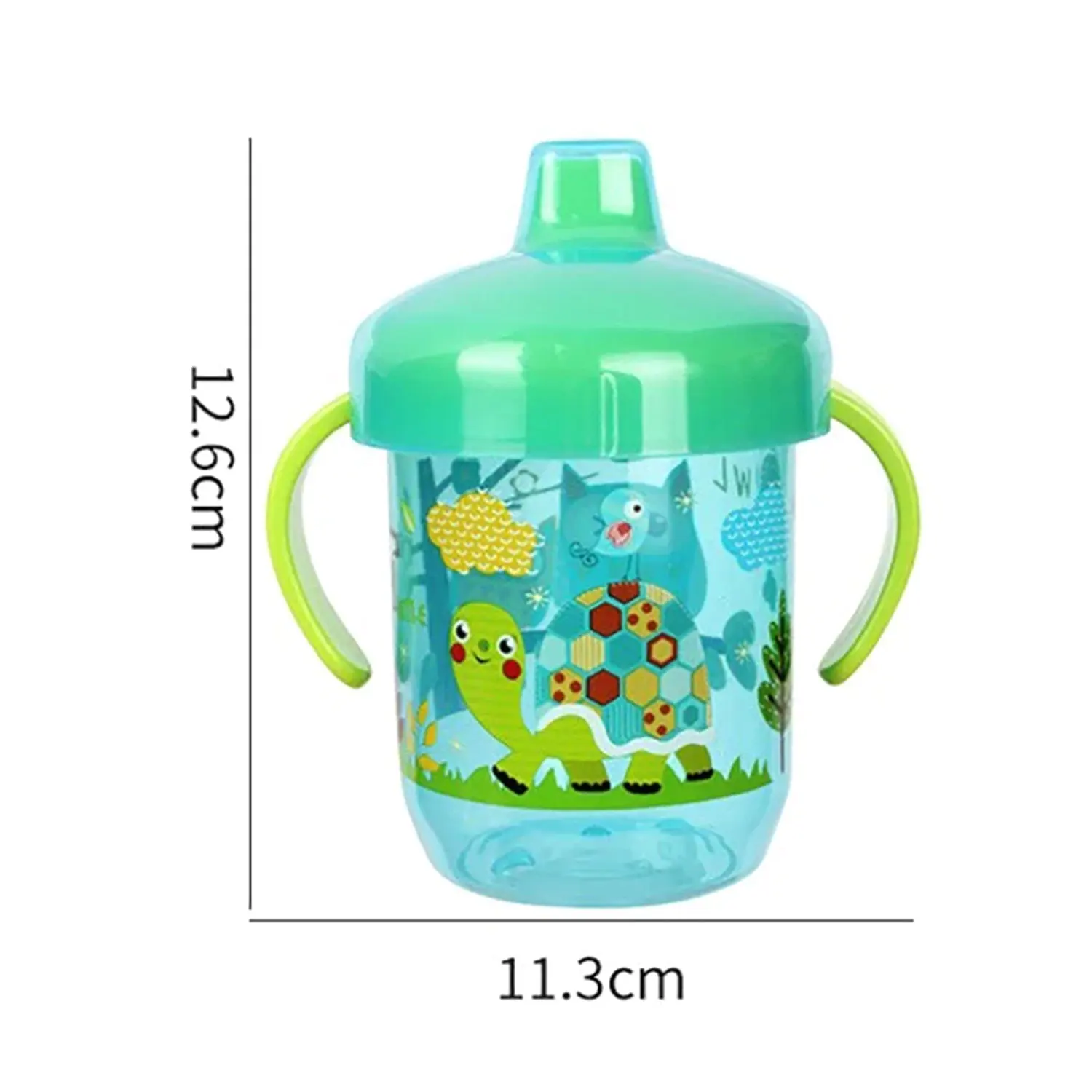 250ML wide caliber baby duckbill cup, milk cup with handle dust cover, preferably made of PP material, drop resistant, BPA free