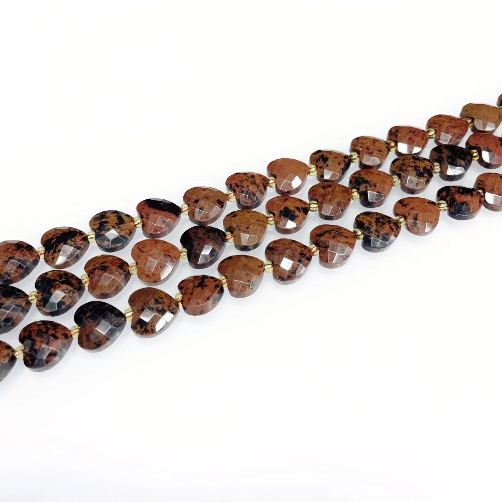 Natürliche 12mm Amethyst-Perlen in Herzform, facettiert, handgefertigt für Schmuckherstellung, DIY-Halskette, Armband, 15'' Zubehör – Detail 7