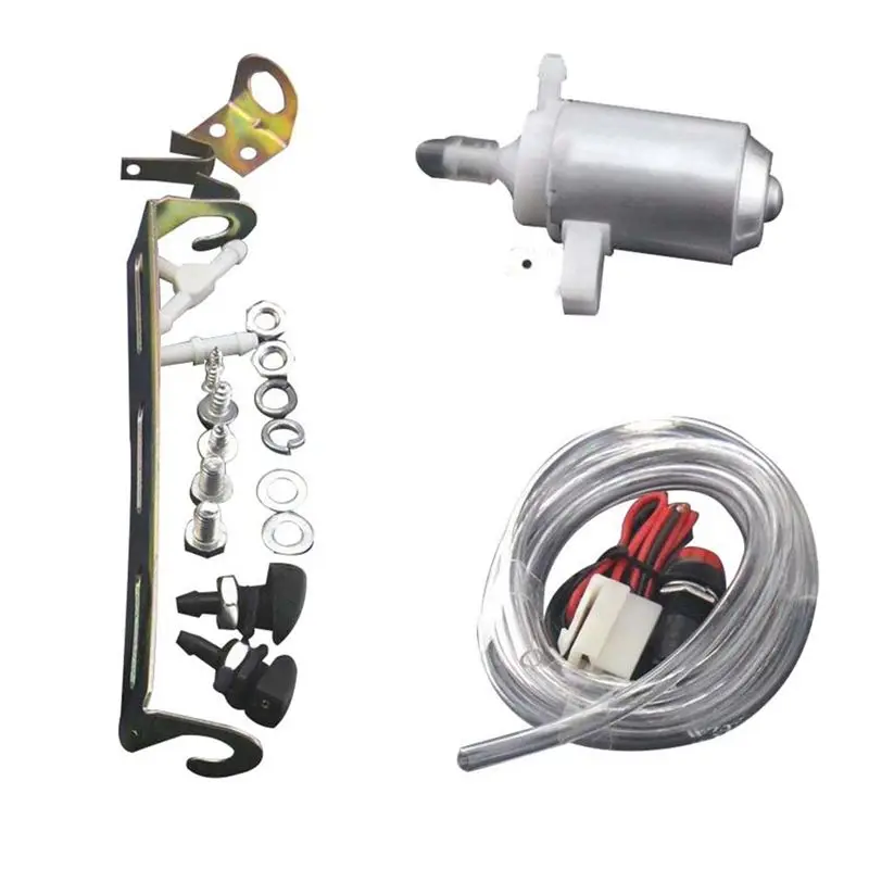 A73X-12V 1 Liter Water Capacity Car Window Cleaning Windscreen Windshield Washer Auto Washer Pump Bag Kit 151286776374 2021