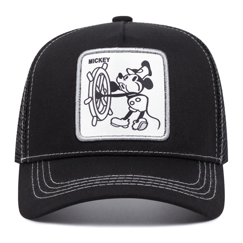 Mickey Donald cartoon baseball cap Summer outdoor breathable mesh hat American trucker hat