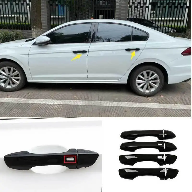 

Для VW для JETTA 2019-2022 глянцевая черная накладка на боковую дверную ручку для Smart