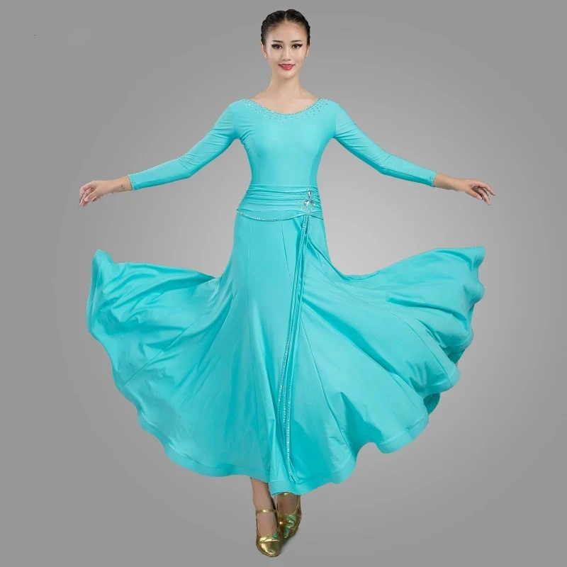 2023 Moden Dance Dress Professional Performance Competition Costume Standard Ballroom Clothes Women Tango Long Skirts Waltz Wear