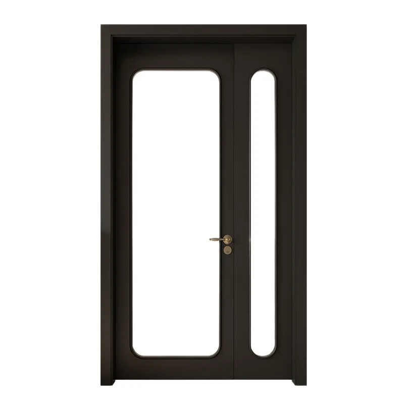 

Solid wood door paint bedroom room study door black