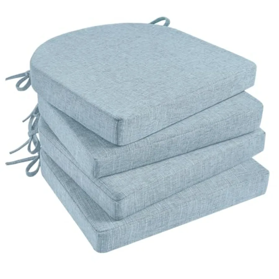

Chair Cushions for Dining Chairs 4 Pack Kitchen Chair Cushions with Ties and Non Slip Backing 16 x 16 inches Chair Pads for Din