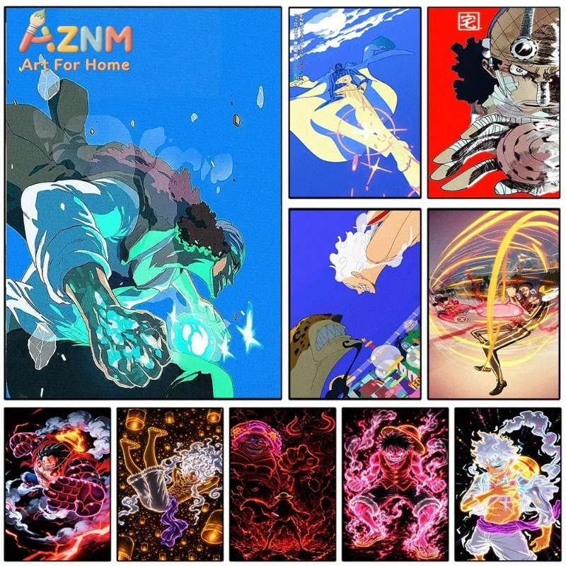 One Piece Aokiji Kuzan Marine Admiral Anime Canvas Wall Art Unframed Single Canvas Print Poster For Bedroom Living Room Home