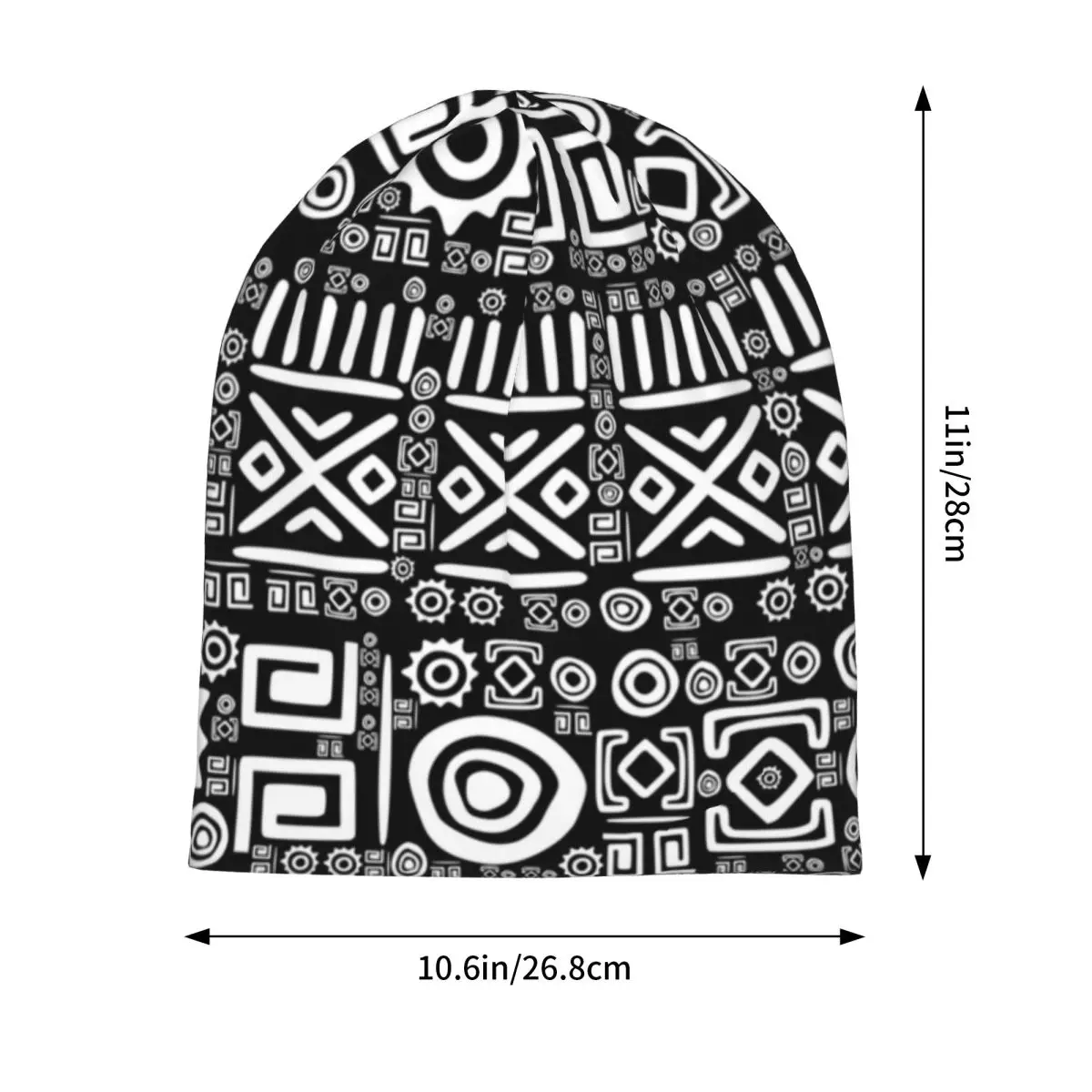 Ethnic African Pattern Warm Knitted Cap Fashion Bonnet Hat Autumn Winter Outdoor Beanies Hats for Unisex Adult