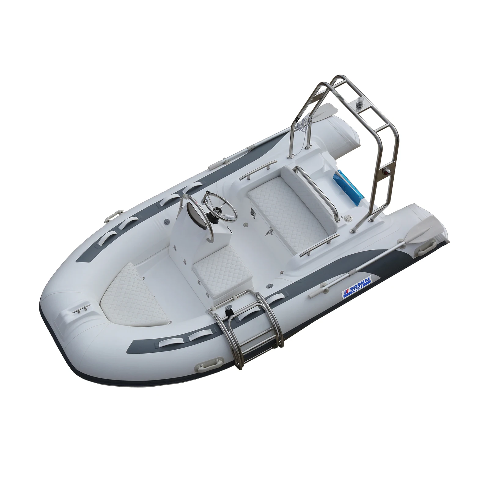Small 11.8ft 3.6m Fiberglass RIB Inflatable Fishing Yacht With CE Rubber Rowing Boats For Sale