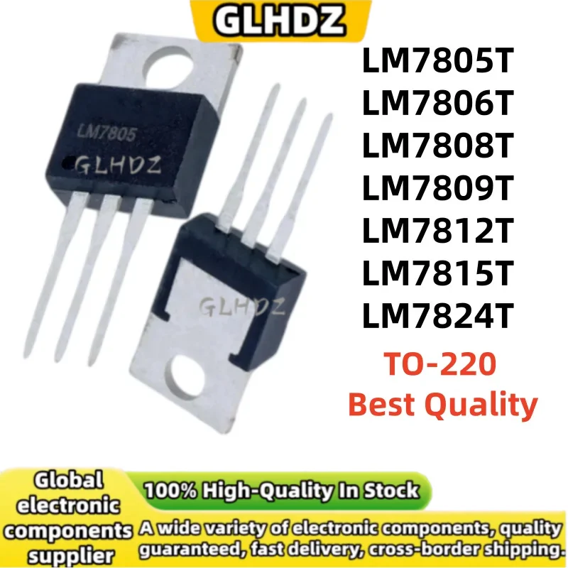 New 10UNTIS LM7805T LM7806T LM7808T LM7809T LM7812T LM7815T LM7824T LM7805 LM7806 LM7808 LM7809 LM7812 LM7815 LM7824 TO-220