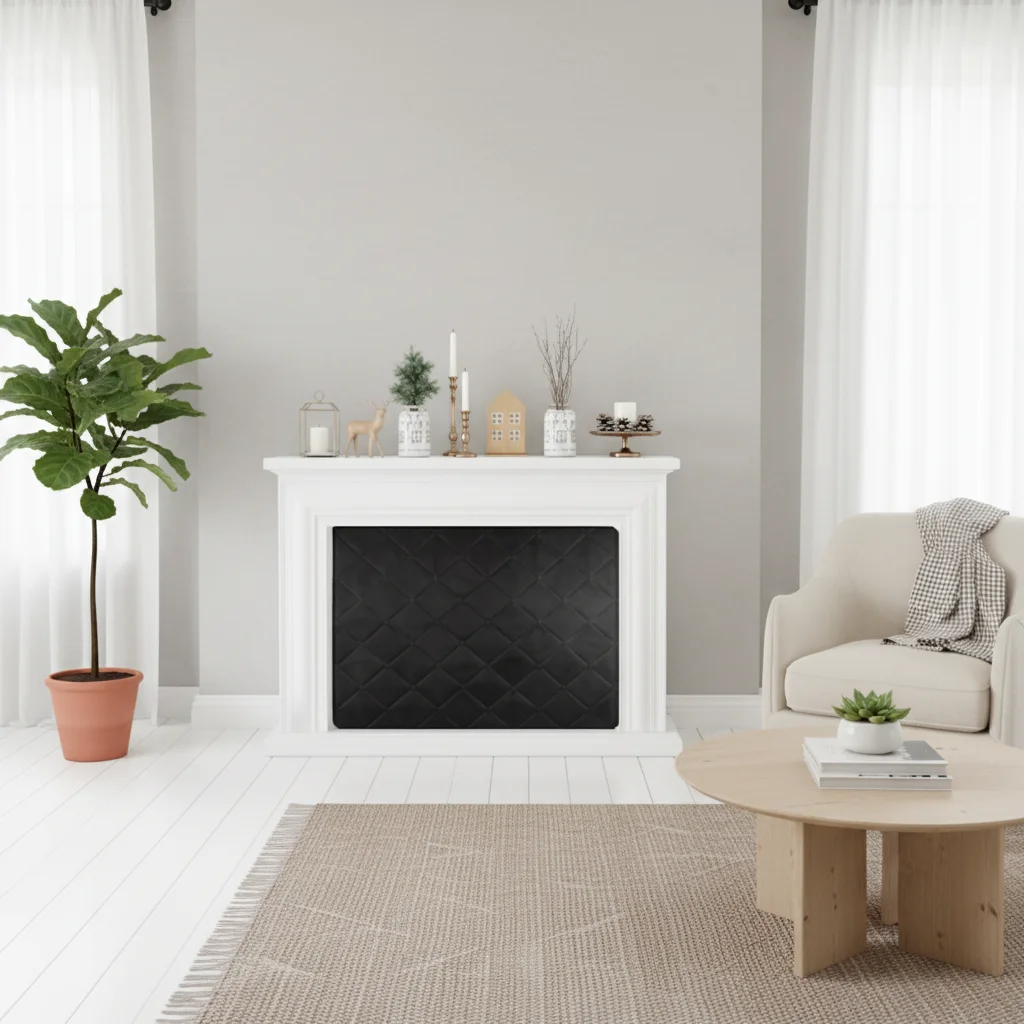 

1 шт., зимний магнитный чехол для камина, энергосберегающая изоляция, ветрозащитное одеяло для камина, ткань Оксфорд, толстый хлопковый чехол