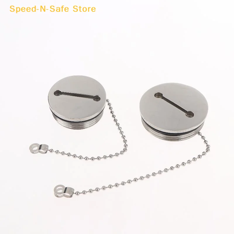 316 Stainless Steel Deck Fill Cap with Chain Corrosion Resistant 38/50MM Marine Hardware for Sailboat Yacht Accessories