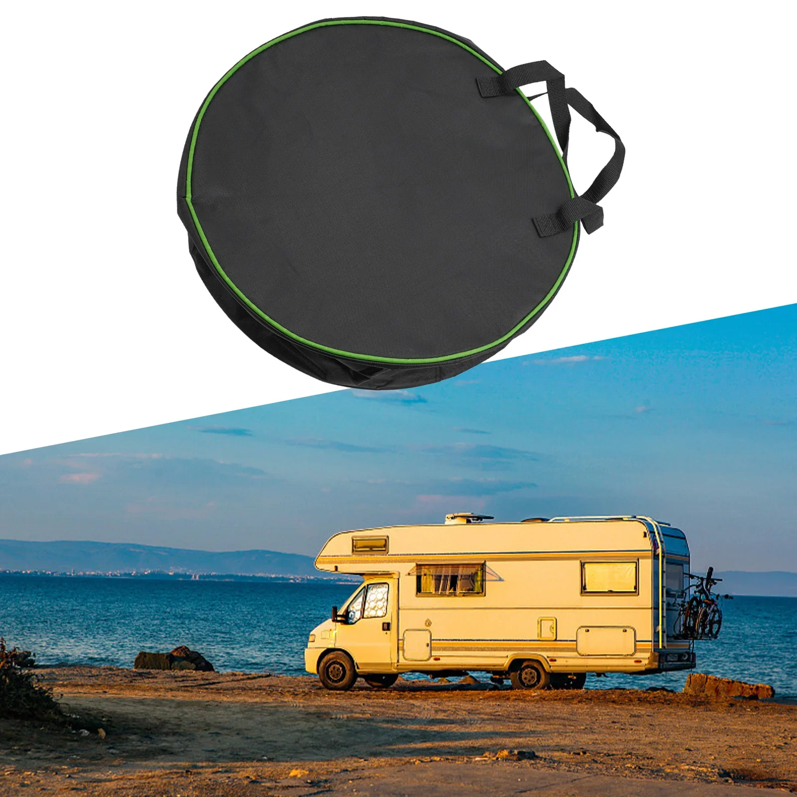 40cm In Diameter X 13cm Depth EV Cable Organizer Waterproof Coating Double Carry Handle Large Storage Capacity