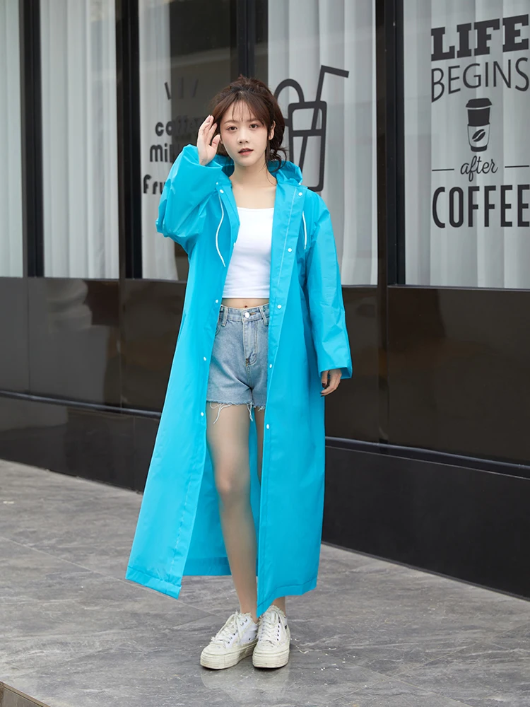 Raincoat Men Women Thickened Impermeable Waterproof Raincoat Tourism Outdoor Hiking Rain Poncho Raincoat Hooded Rain Coat